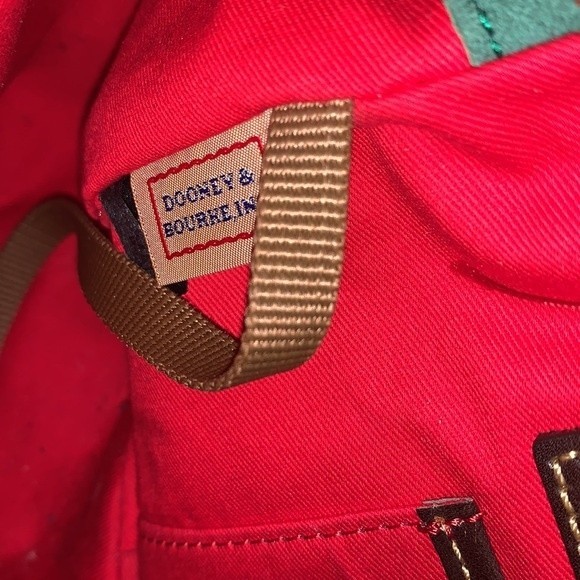 Vintage Dooney & Bourke Toledo Bordeaux Red & Brown Leather Winged Satchel - Picture 6 of 12